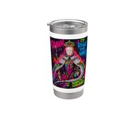 The Queen, Cool Hand Drawn Graffiti Queen Cartoon Graphic Bicchiere termico in acciaio inox doppia parete