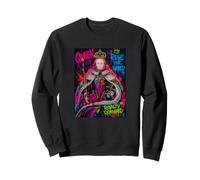 The Queen, Cool Hand Drawn Graffiti Queen Cartoon Graphic Felpa