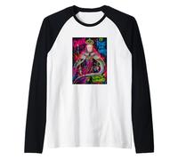 The Queen, Cool Hand Drawn Graffiti Queen Cartoon Graphic Maglia con Maniche Raglan