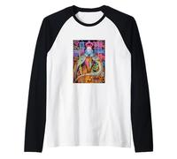The Queen, Cool Hand Drawn Graffiti Queen Cartoon Graphic Maglia con Maniche Raglan