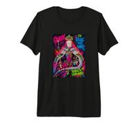 The Queen, Cool Hand Drawn Graffiti Queen Cartoon Graphic Maglietta Premium
