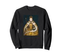 The Queen, Cool Portrait Drawn Art, Be a Queen Graphic Felpa