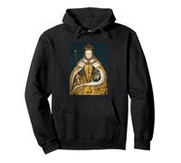 The Queen, Cool Portrait Drawn Art, Be a Queen Graphic Felpa con Cappuccio