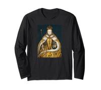 The Queen, Cool Portrait Drawn Art, Be a Queen Graphic Maglia a Manica