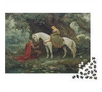 The Queen Is Dressed in Green And Rides A White Horse Puzzle Per Adulti || 1000pcs (75x50cm) Puzzle Giochi Educativi,decorazioni Per La Casa