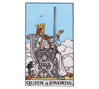 The Queen of Swords: 156 College Ruled Lined Pages (78 leaves), 5x8 Notebook, Journal, Diary, Planner featuring image of The Queen of Swords Tarot card