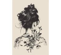 The Quiet Bloom: A Journal of Grace and Reflection: 6x9” Lined Notebook with 200 Cream Pages | Monochrome Floral Line Art Cover | For Writing, Journaling, and Daily Reflection