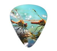 The Quiet Dragonfly - Set di 12 plettri per chitarra, disponibili in 3 spessori, adatti per chitarre acustiche ed elettriche