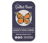 The Quilted Bear Custodie magnetiche per aghi con farfalla - Custodia smaltata per aghi per cucito, ricamo e punto croce | Supporto sicuro per spilli e aghi
