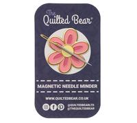 The Quilted Bear Custodie magnetiche per aghi - Porta ago smaltato per cucito, ricamo e accessori per punto croce | Supporto sicuro per spilli e aghi (Fiore Rosa)
