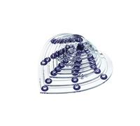 The Quilted Bear Modelli per trapuntatura a forma di cuore, 8 modelli trasparenti antiscivolo in acrilico per taglio preciso del tessuto e trapuntatura a macchina senza stress, ideali per trapunte e