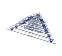 The Quilted Bear Modelli per trapuntatura triangolari ad angolo retto, 8 modelli trasparenti antiscivolo in acrilico per taglio preciso del tessuto e trapuntatura a macchina senza stress, per trapunte