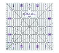 The Quilted Bear Righelli per trapuntatura, in acrilico trasparente, antiscivolo, con linee nere trasparenti e angoli di 30, 45 e 60 gradi (15,2 x 15,2 cm)