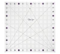 The Quilted Bear Righello per trapuntatura, in acrilico trasparente, antiscivolo, per trapuntatura e cucito, con linee nere precise e angoli di 30, 45 e 60 gradi, strumento essenziale per risultati di