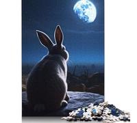 The Rabbit Stares The Moon Puzzle Impossible 1000Pcs Decorazione Per La Casa. Giochi Rilassamento E Intelligence Per Adulti E Bambini Da 12 Anni 1000pcs (75x50cm)