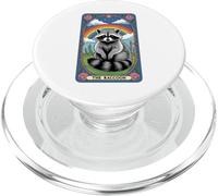 The Raccoon Tarocchi Arcobaleno Hippie Divertente Racoon PopSockets PopGrip per MagSafe