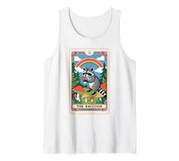 The Raccoon Tarocchi Carta Fungo Hippie Divertente Racoon Canotta