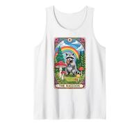 The Raccoon Tarocchi Carta Fungo Hippie Divertente Racoon Canotta
