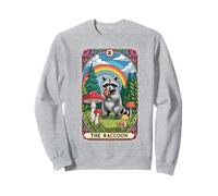 The Raccoon Tarocchi Carta Fungo Hippie Divertente Racoon Felpa