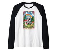 The Raccoon Tarocchi Carta Fungo Hippie Divertente Racoon Maglia con Maniche Raglan