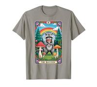The Raccoon Tarocchi Carta Fungo Hippie Divertente Racoon Maglietta