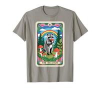 The Raccoon Tarocchi Carta Fungo Hippie Divertente Racoon Maglietta