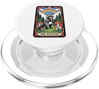 The Raccoon Tarocchi Carta Fungo Hippie Divertente Racoon PopSockets PopGrip per MagSafe