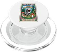 The Raccoon Tarocchi Carta Fungo Hippie Divertente Racoon PopSockets PopGrip per MagSafe