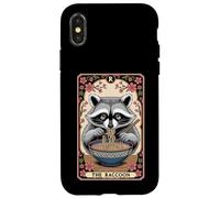 The Raccoon Tarocchi Carta Ramen Noodles Procione giapponese Custodia per iPhone X/XS