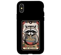 The Raccoon Tarocchi Carta Ramen Noodles Procione giapponese Custodia per iPhone X/XS