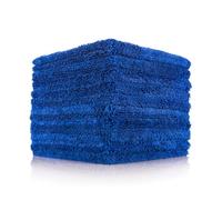 The Rag Company Creature - Set di 10 panni senza bordi per la cura dell’auto, miscela professionale 70/30, microfibra a doppio pelo, per lucidatura e finitura, 420 g/m², 40,6 x 40,6 cm, blu reale