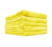 The Rag Company Eagle Edgeless 350 - Panno professionale per detailing, in microfibra coreana, miscela 70/30 super felpata, 350 g/m², 40,6 x 40,6 cm, 5 pezzi, giallo