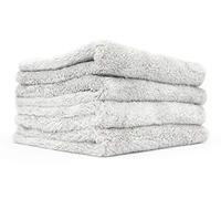The Rag Company Eagle Edgeless 500 - Panno professionale per detailing, in microfibra coreana, miscela 70/30 morbidissima, 500 g/m², 40,6 x 40,6 cm, confezione da 4, colore: grigio ghiaccio