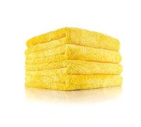 The Rag Company - Eagle Edgeless 500 - Professionale coreano 70/30 Blend, Super Plush Microfiber Detailing Asciugamani, Circolare Knit Weave, 500gsm, 40,6 x 40,6 cm, Oro (confezione da 4)