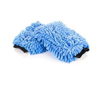 The Rag Company - Guanti in microfibra di ciniglia di alta qualità - perfetti per il lavaggio e i dettagli dell'auto; antigraffio, senza pelucchi, double-face, peluche e assorbenti; blu (confezione da