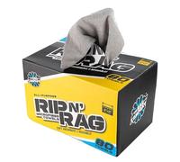The Rag Company - Rip N' Rag - Asciugamani multiuso in microfibra riutilizzabili per casa, ufficio, garage, camper e altro - Rotolo da 80 pezzi - Miscela premium 70/30 - 200 g/m²