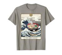 The Ramen Wave Great Wave off Kanagawa Tarocchi Maglietta