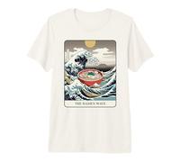 The Ramen Wave Great Wave off Kanagawa Tarocchi Maglietta Premium