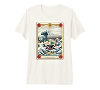 The Ramen Wave Great Wave off Kanagawa Tarocchi Maglietta Premium