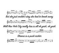 The Ramones - Sheena è un punk rocker - Song SHEET ART POSTER