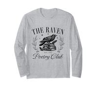 The Raven Poetry Club Dark Academia Libro Leggi letteratura Maglia a Manica