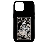 The Reader Book Lover Tarocchi Style Gothic Story Skeleton Custodia per iPhone 14