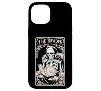 The Reader Book Lover Tarocchi Style Gothic Story Skeleton Custodia per iPhone 15