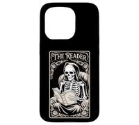 The Reader Book Lover Tarocchi Style Gothic Story Skeleton Custodia per iPhone 15 Pro