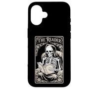 The Reader Book Lover Tarocchi Style Gothic Story Skeleton Custodia per iPhone 16