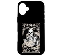 The Reader Book Lover Tarocchi Style Gothic Story Skeleton Custodia per iPhone 16 Plus