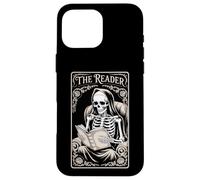 The Reader Book Lover Tarocchi Style Gothic Story Skeleton Custodia per iPhone 16 Pro Max