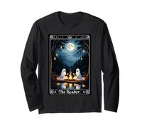 The Reader Classic Tarocchi Due Fantasmi Che leggono l'atmosfera di Halloween Maglia a Manica