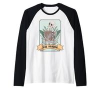 The Reader Il Lettore Tarocchi Card Scheletro con Libro Maglia con Maniche Raglan
