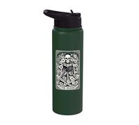 The Reader - Libro di lettura con scheletri divertenti dei tarocchi Stainless Steel Insulated Water Bottle